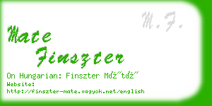 mate finszter business card